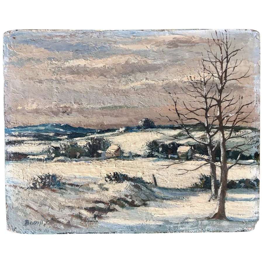 George William Bissill (1896-1973), British, Oil, winter Landscape, UK