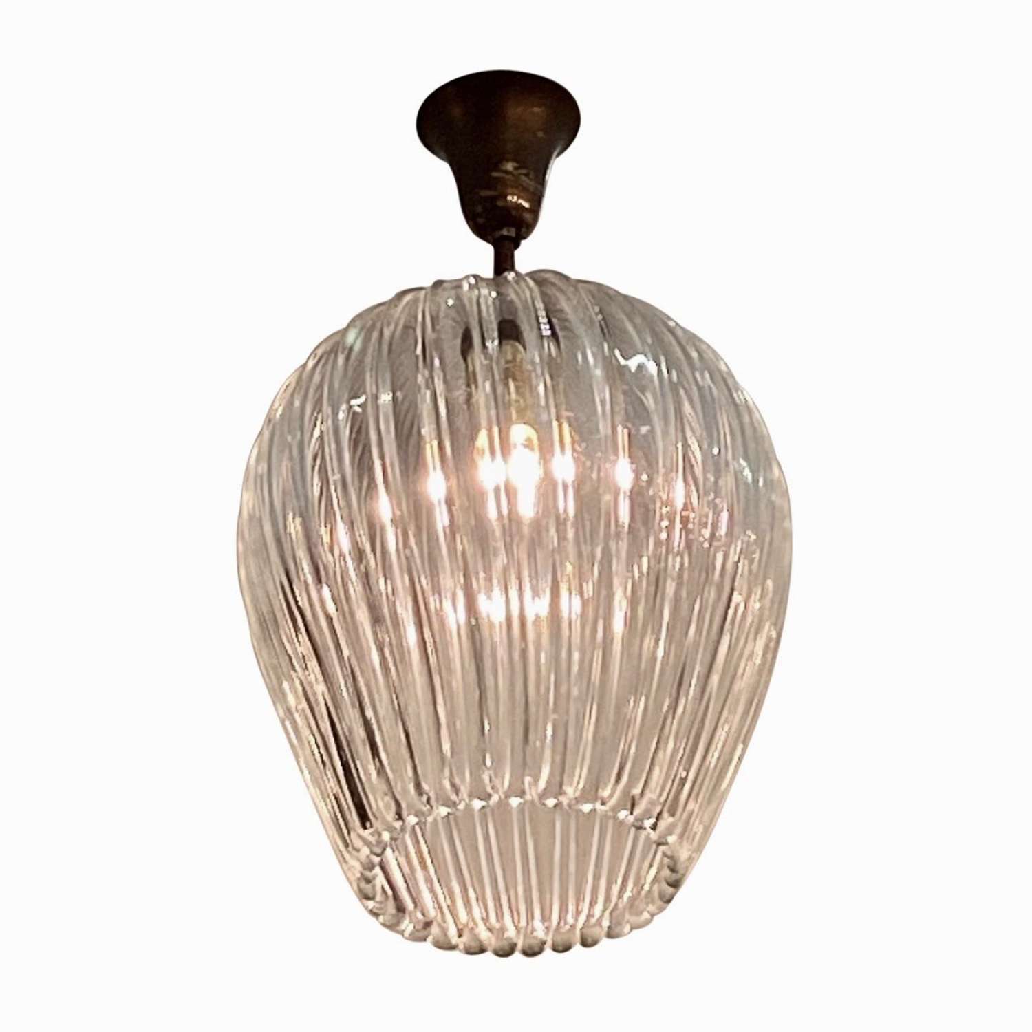 1940's Murano glass lantern attributed to Barovier