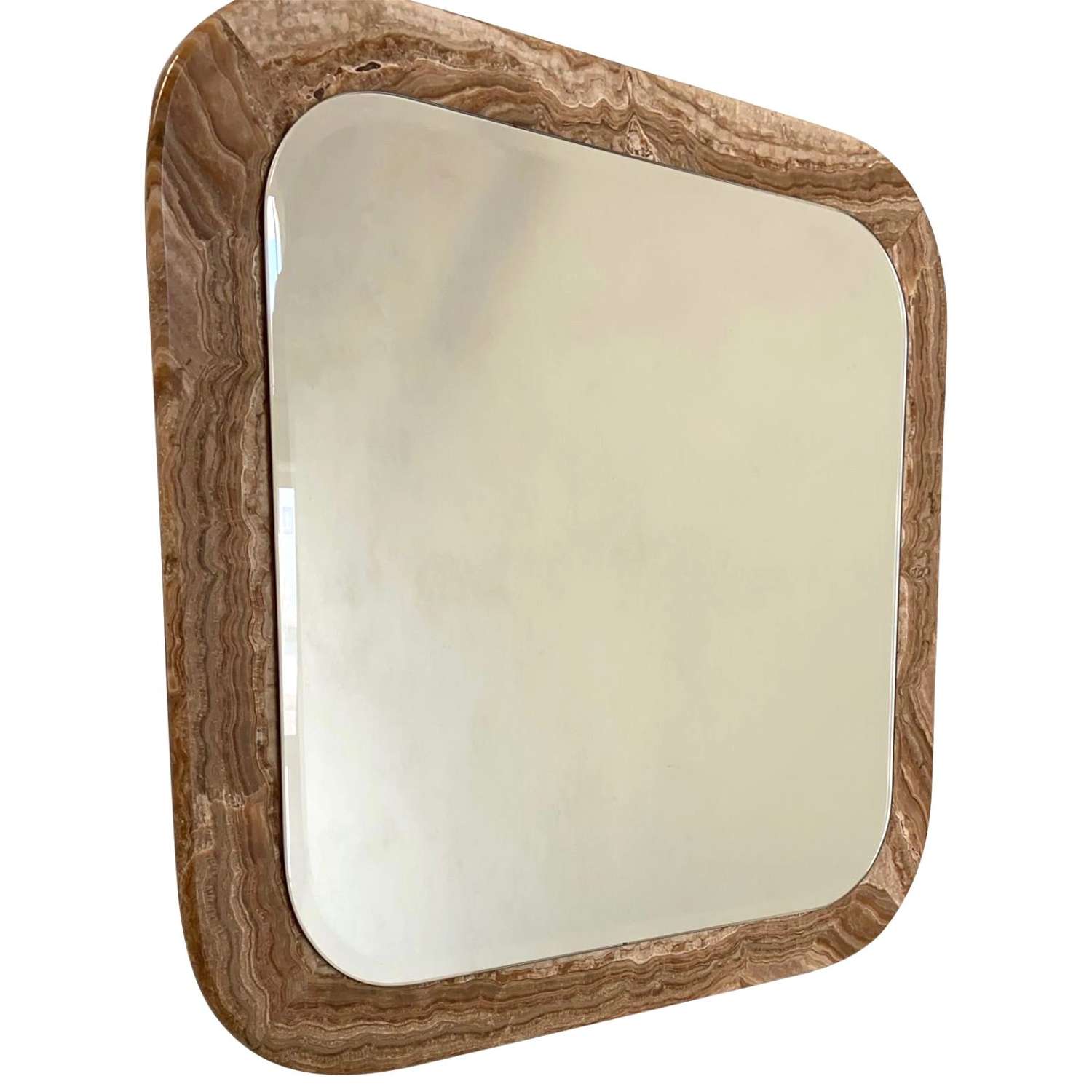 1970's marble mirror