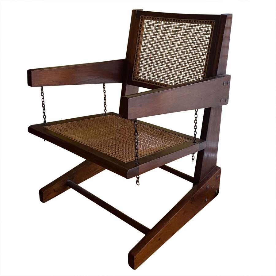 A rare Pierre Jeanneret swinging lounge chair, circa1955, India