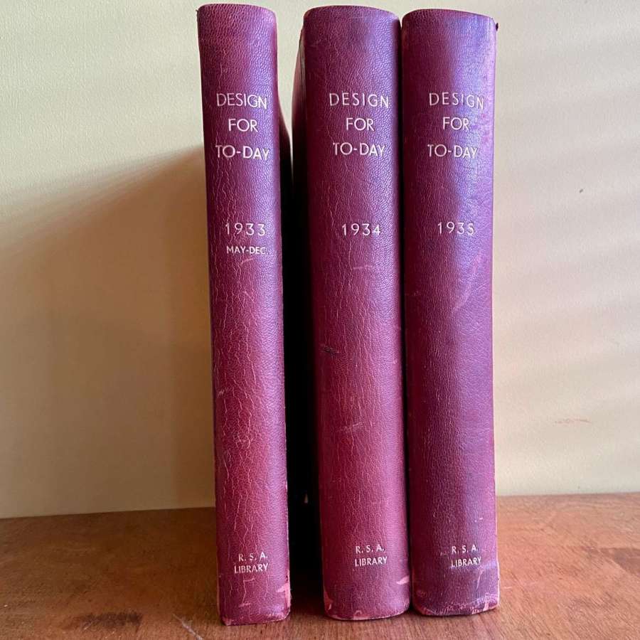 A rare complete bound set of "design for today" 1933 - 1935 R.S.A.