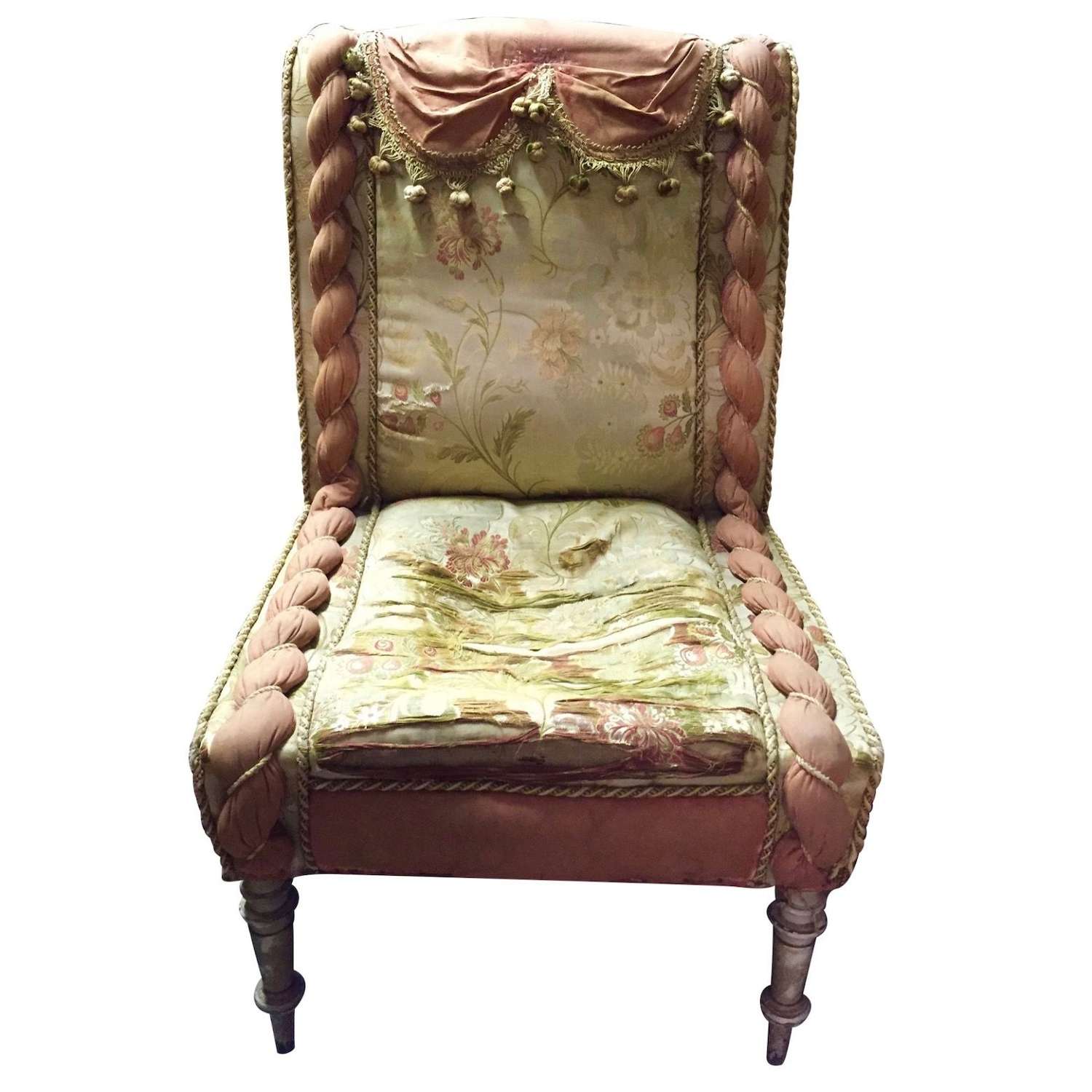 French distressed chairs