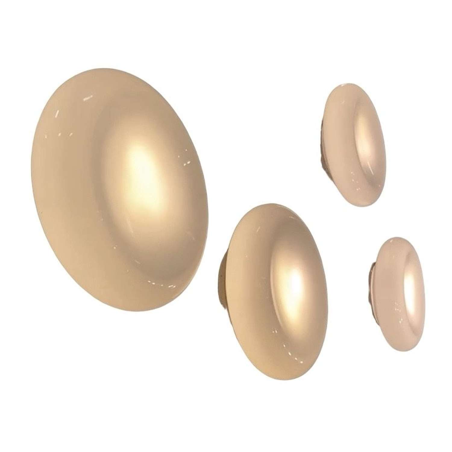 4 glass wall lights or flush mounted plafoniers