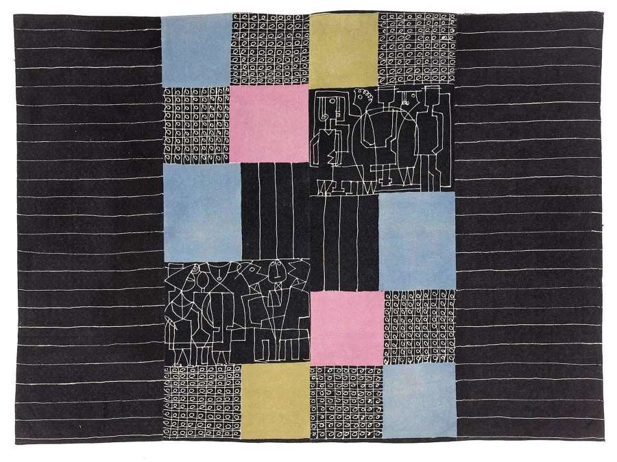 Michael O'Connell, 'Steinberg and Squares',  painting on cotton