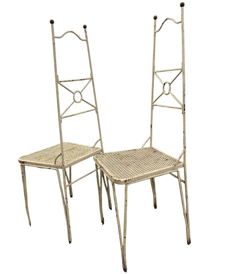 Mid century garden chairs, 2 pairs